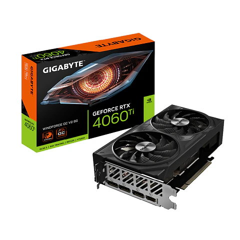 Tarjeta de Video Gigabyte RTX 4060 Ti WINDFORCE OC V2 8G GDDR6 PciE-4.0