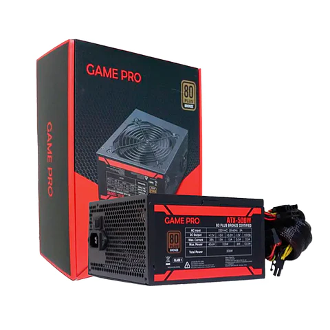 Fuente de Poder Game Pro 500W, Certificada 80+ Bronze, ATX