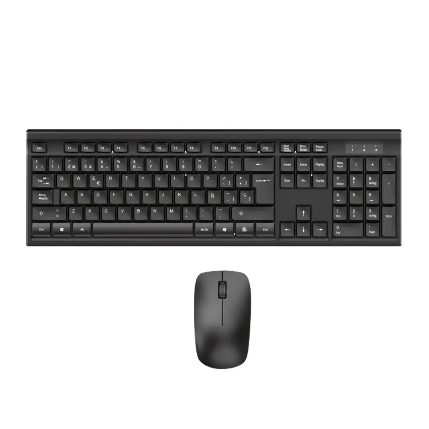 Kit Teclado + Mouse Inalámbrico USB 2,4 GHz 1200 DPI Win/Mac 1