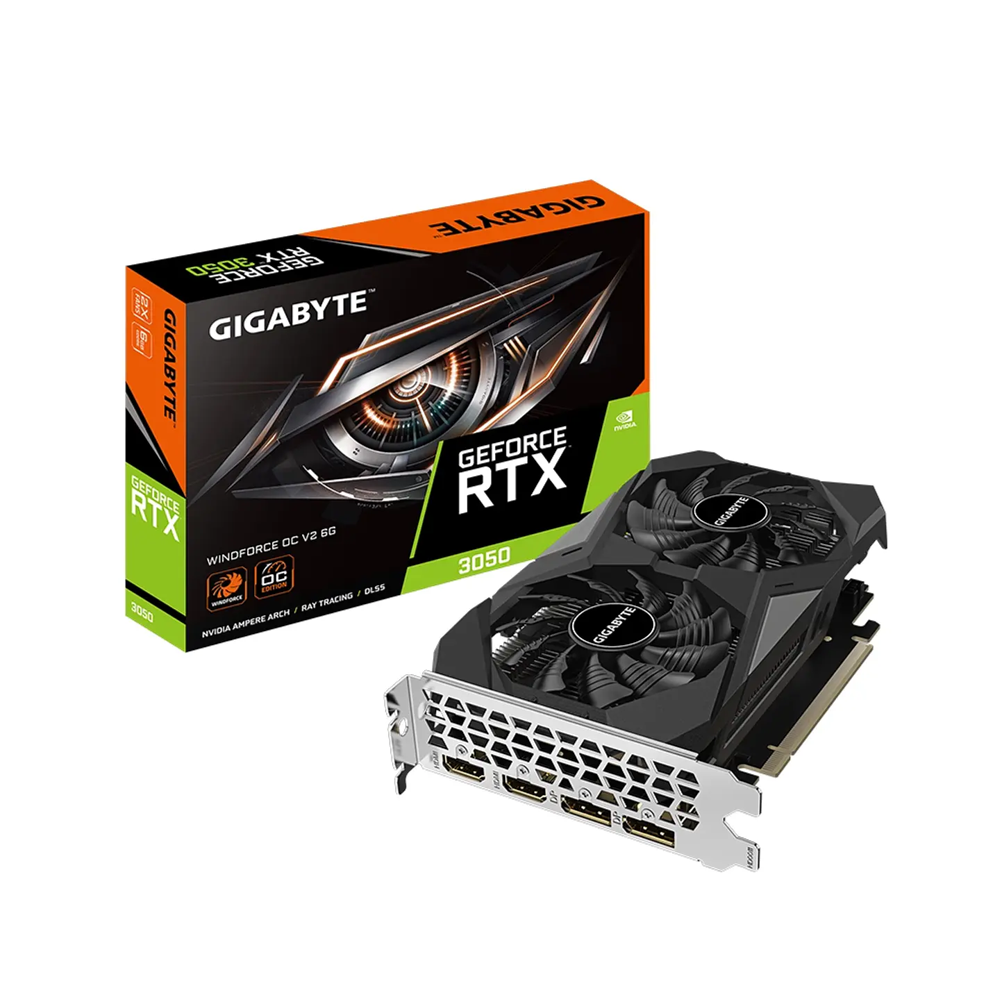 Tarjeta de Video Gigabyte RTX 3050 Windforce OC V2 6GB GDDR6 1