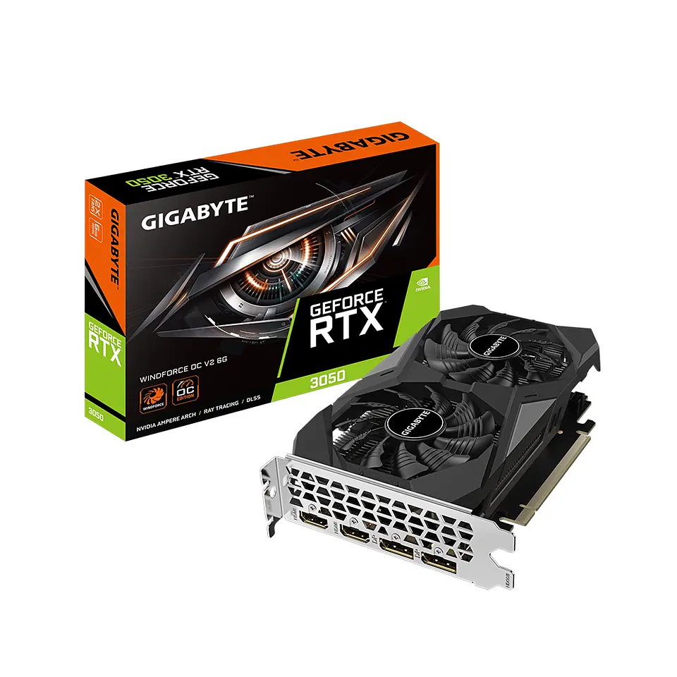 Tarjeta de Video Gigabyte RTX 3050 Windforce OC V2 6GB GDDR6 1