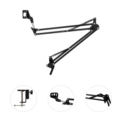 Brazo Soporte De Micrófono Ajustable Atril Metalico