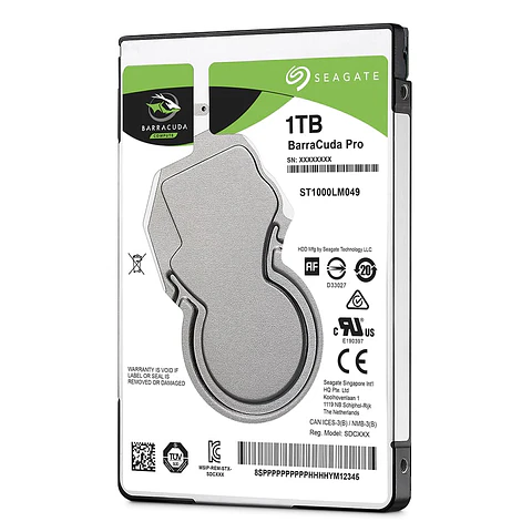 Disco duro Seagate BarraCuda Pro - 1TB (Notebook 2.5“, SATA, 7200rpm, 128MB Caché)