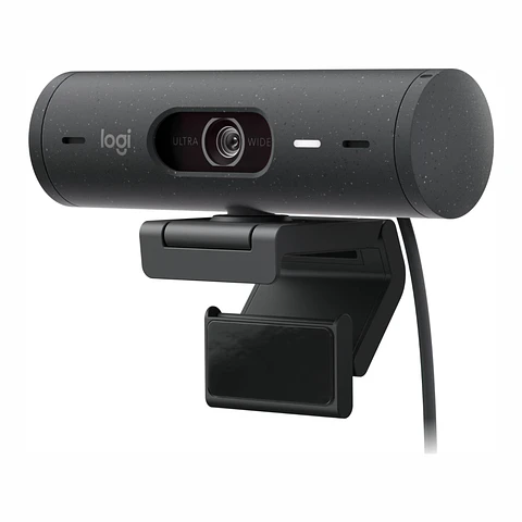 Cámara Web Logitech Brio 500, Full HD 1080p, Micrófono Integrado, USB-C, Grafito