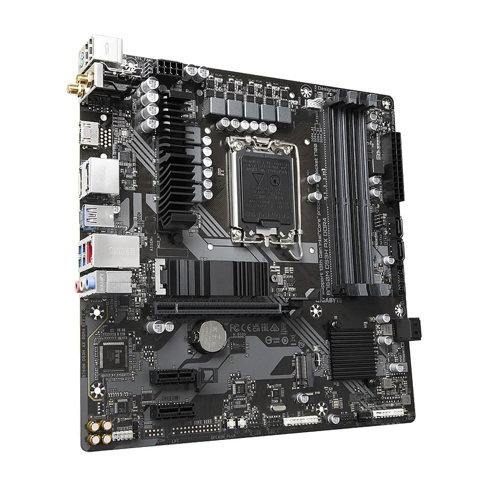 Placa Madre Gigabyte B760M DS3H AX DDR4, WiFi 6, LGA 1700, Intel 12-13 gen 3