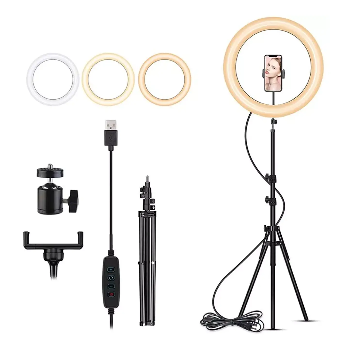 Aro De Luz Led Profesional 26cm + Trípode Reforzado 1.65cm 1