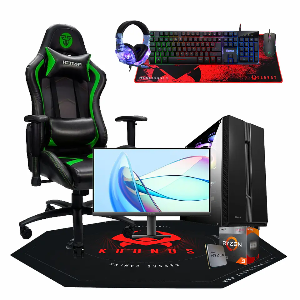 Combo Setup Gamer: PC Spartan Pro, Monitor, Silla gamer, Alfombra, y periféricos gamer 1