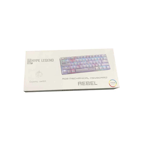 Teclado Mecánico Hype Legend Rebel RGB, Red Switch – White