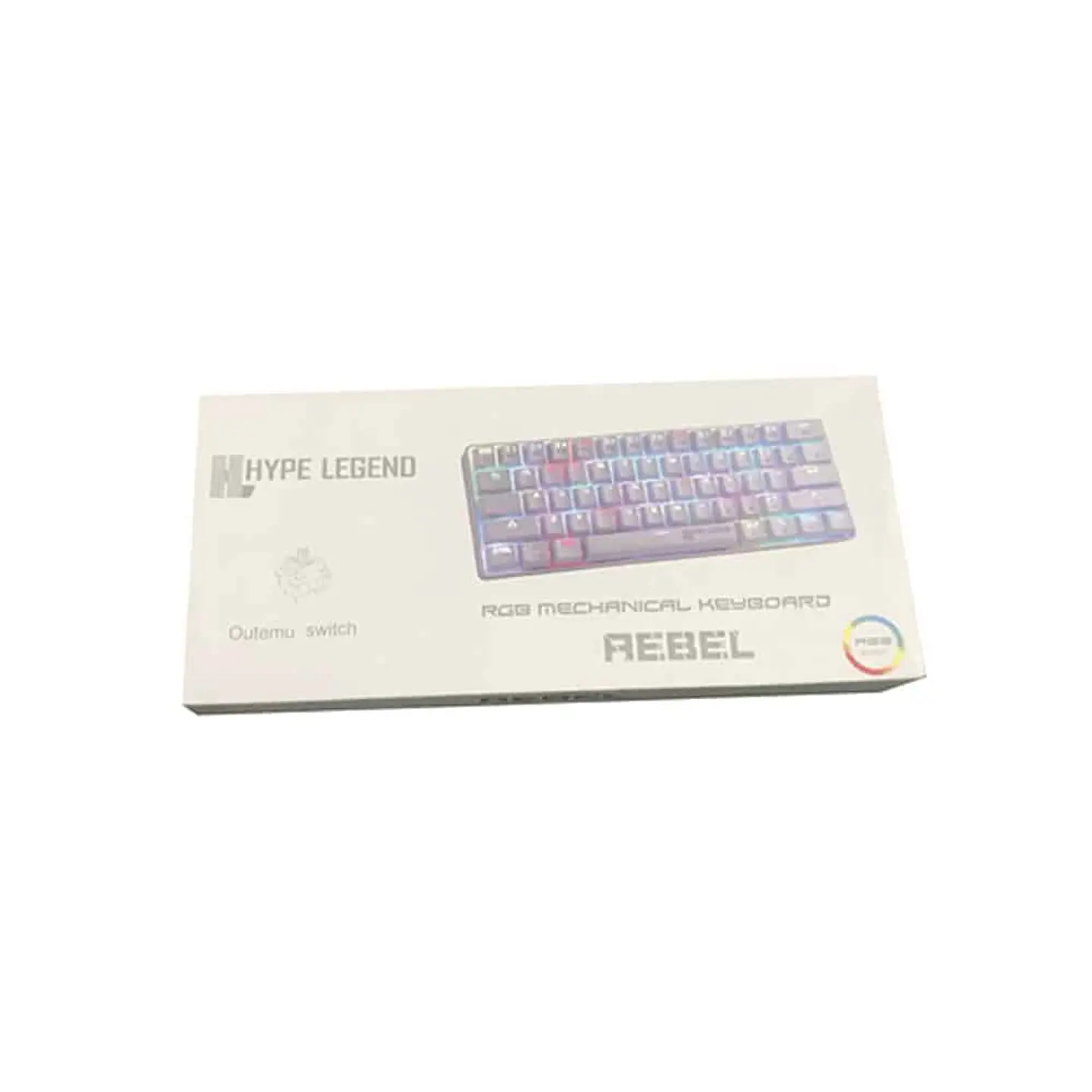 Teclado Mecánico Hype Legend Rebel RGB, Red Switch – White 1