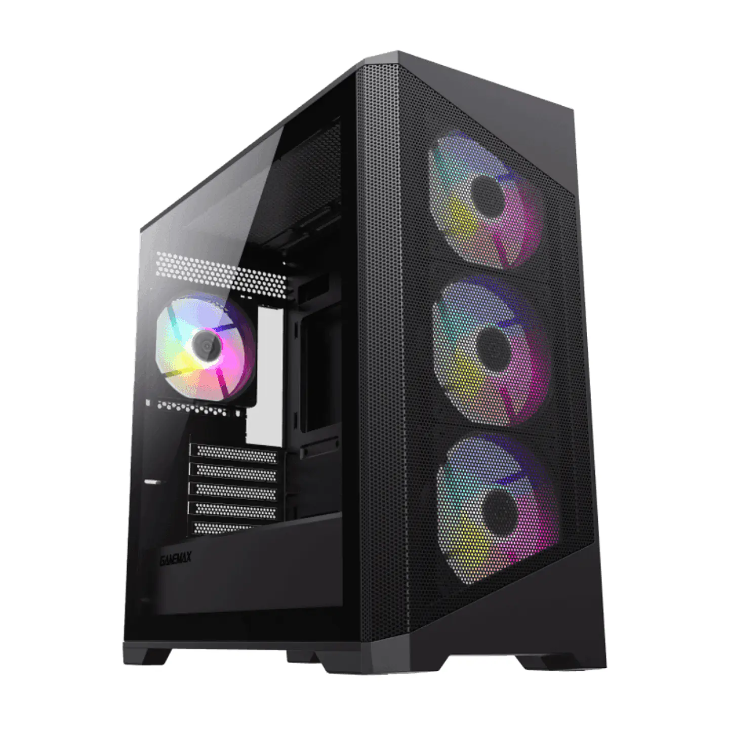 Gabinete Gamemax Destroyer MB mATX, Vidrio Lateral, 4 coolers 1
