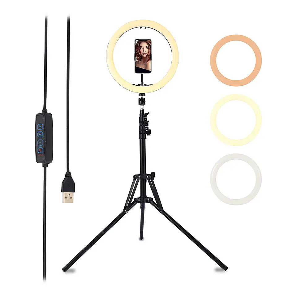 Aro De Luz Led Profesional 26cm + Trípode Reforzado 1.65cm 7