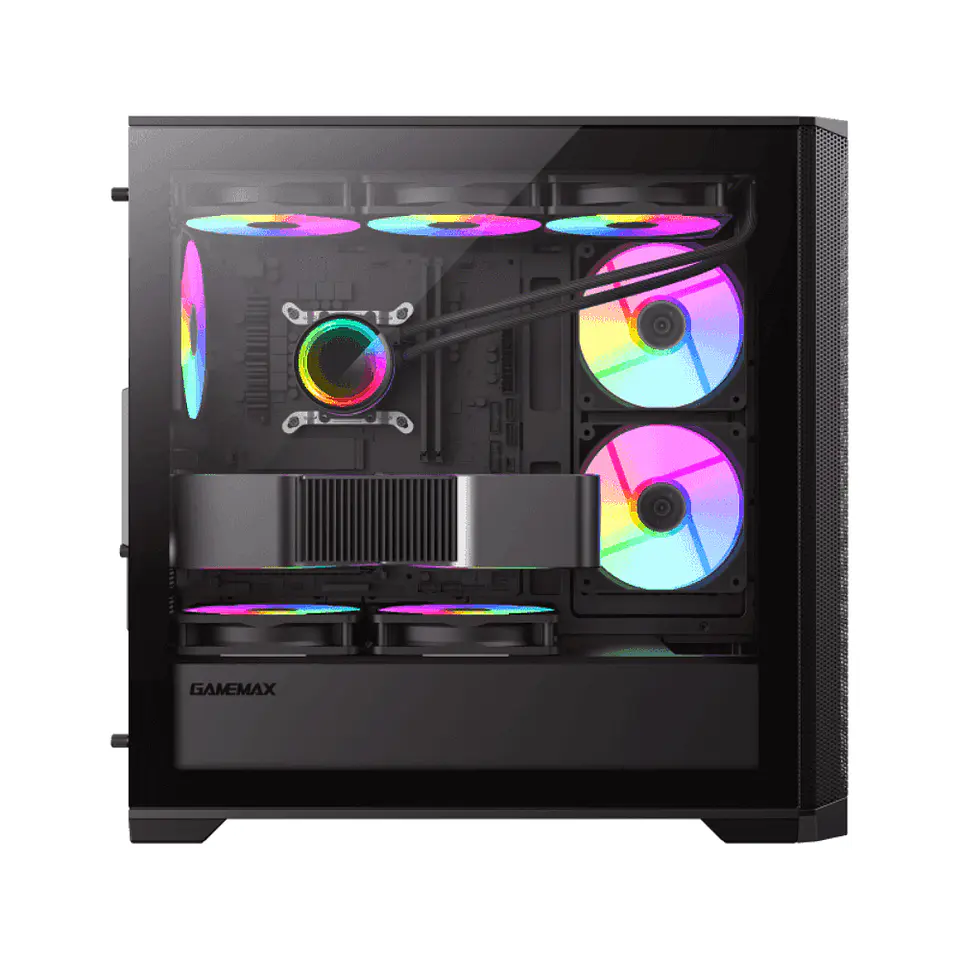 Gabinete Gamemax Destroyer MB mATX, Vidrio Lateral, 4 coolers 4