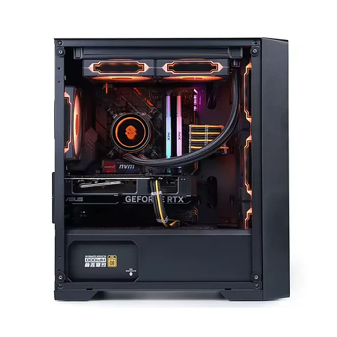 Gabinete Kronos Wind Vidrio templado, RGB, 3Fan mATX, Negro