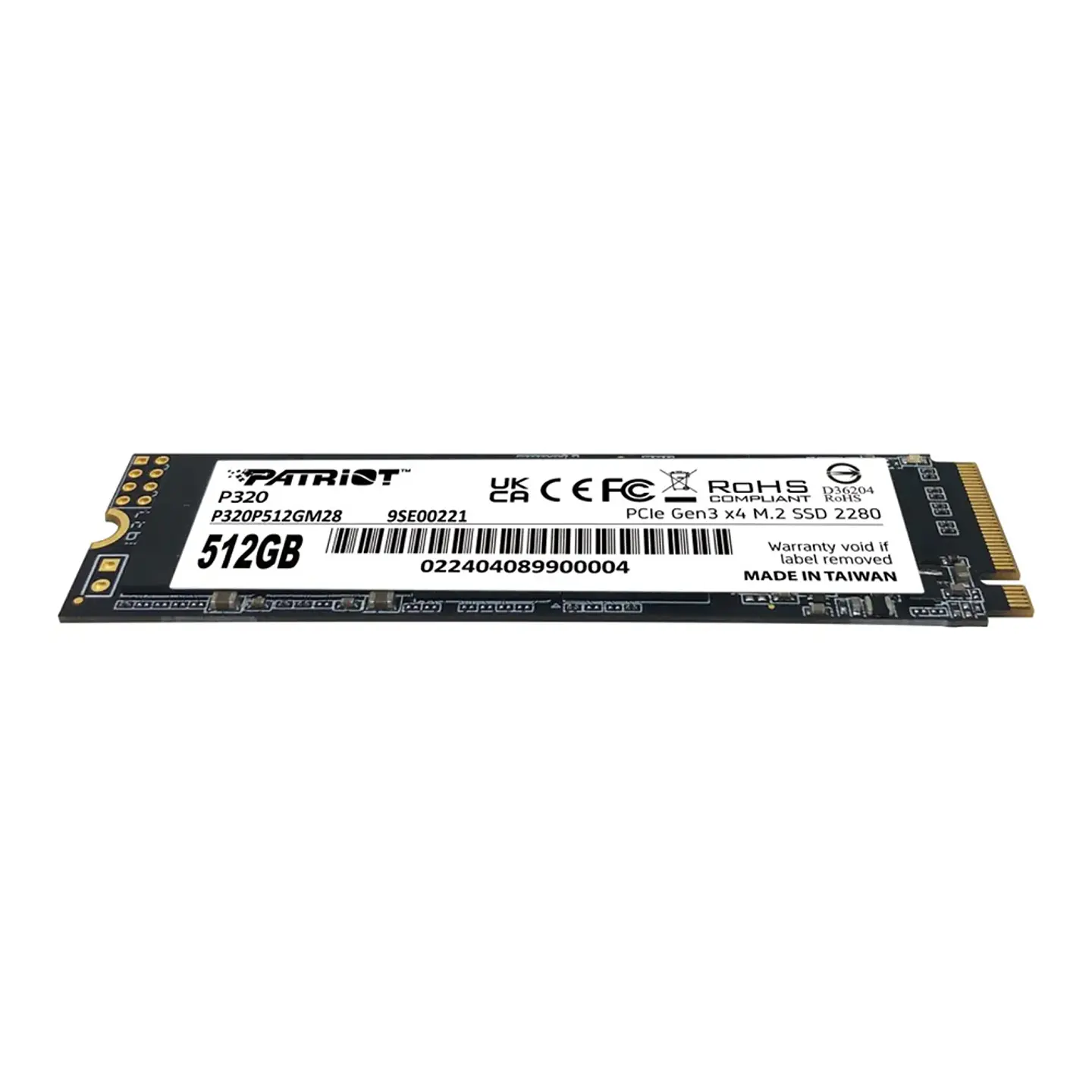 Unidad de Estado Sólido SSD Patriot P320 512GB M.2 PCIE Gen3 3