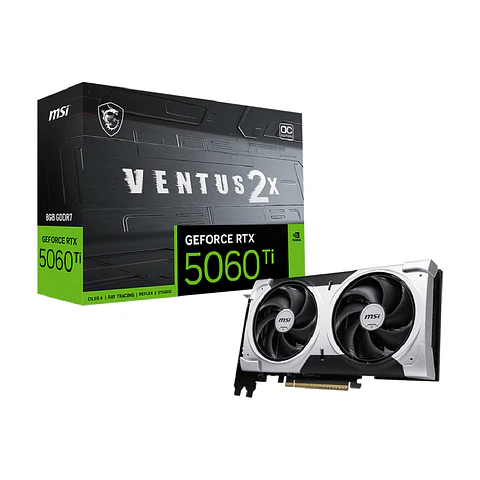 Tarjeta Video MSI RTX 5060 TI 8G VENTUS 2X OC PLUS GDDR7 PciE-5