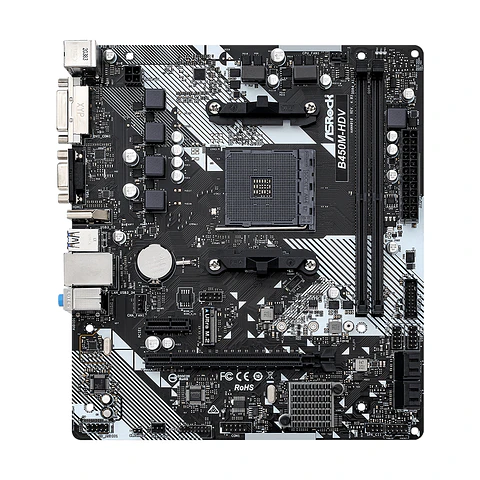 Placa Madre Asrock B450M-HDV R4.0, PCIe 3.0, m.2, Micro-ATX