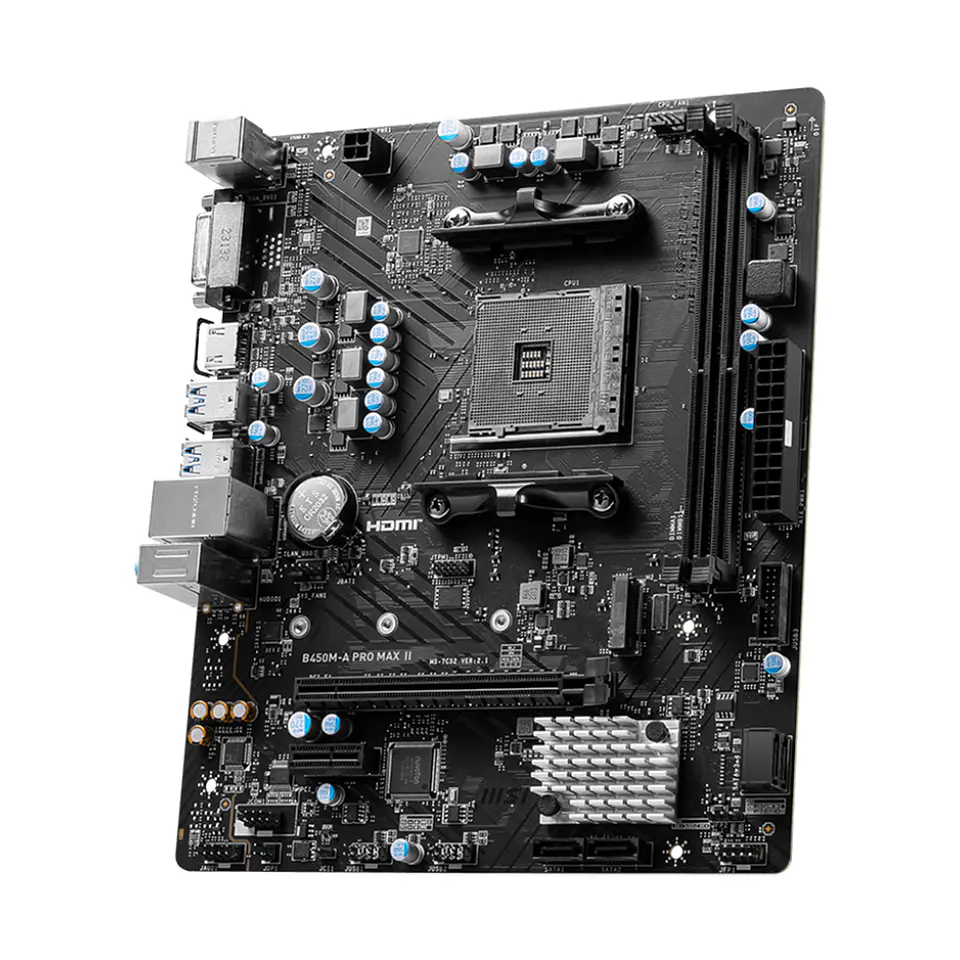 Placa Madre MSI B450M PRO-A MAX II, AMD AM4, 2x DDR4, mATX 3
