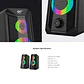 Parlantes Stereo Gamer Gamenote SK202 RGB Jack 3.5mm - thumbnail 4