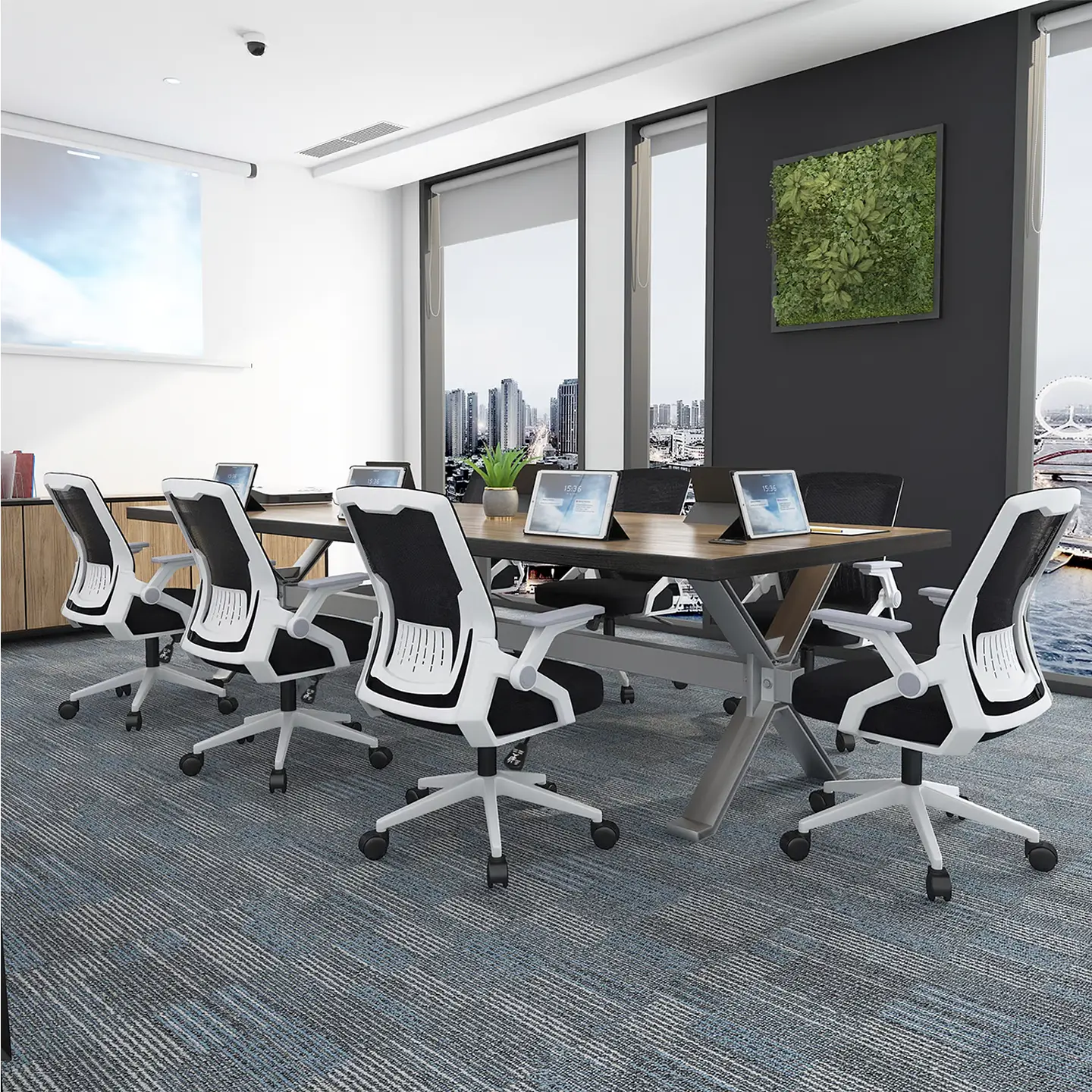Silla Ejecutiva de Oficina Ergonómica, giratoria, Negra 2