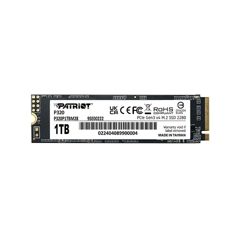 Unidad de Estado Sólido SSD Patriot P320 1TB M.2 PCIE Gen3