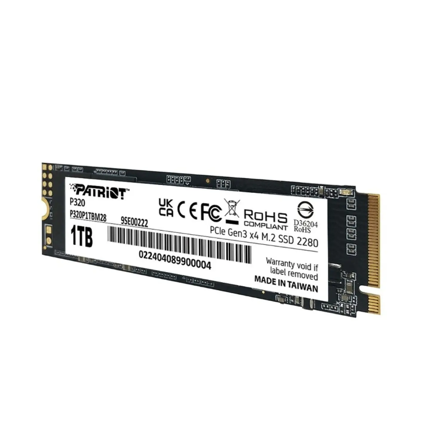 Unidad de Estado Sólido SSD Patriot P320 1TB M.2 PCIE Gen3 2