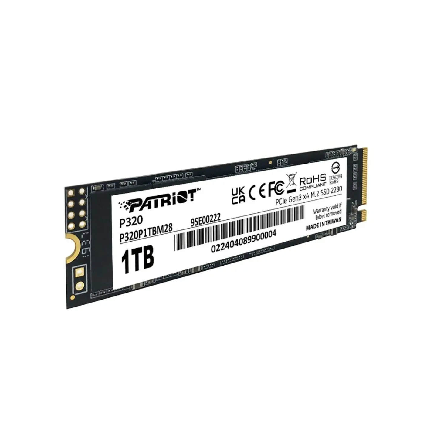 Unidad de Estado Sólido SSD Patriot P320 1TB M.2 PCIE Gen3 3