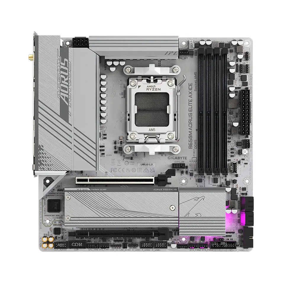 Placa Madre Aorus B650M A Elite AX ICE, AMD B650 AM5, DDR5, mAXT 2