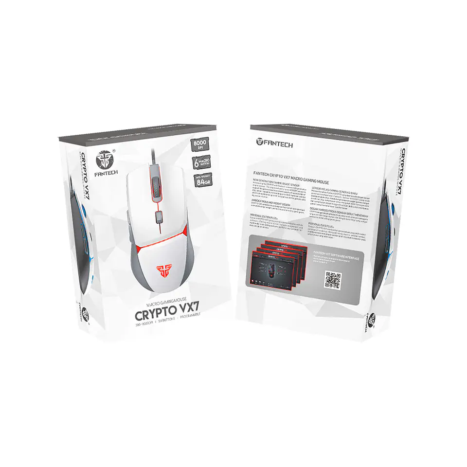 Mouse Gamer Progamable Fantech Crypto VX7 Space Ed, 8000 DPI 8