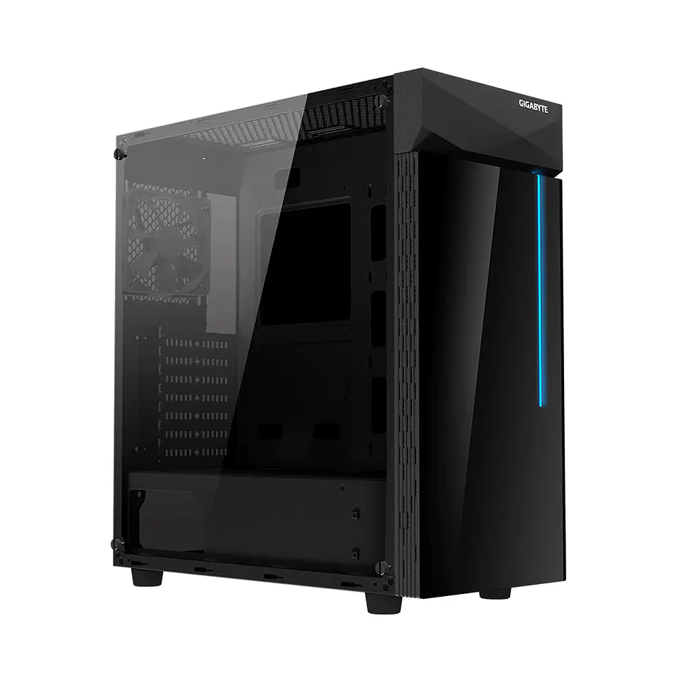 Gabinete Gigabyte C200 Glass (GB-C200G, 1x Cooler, 2x USB 3.1) 1