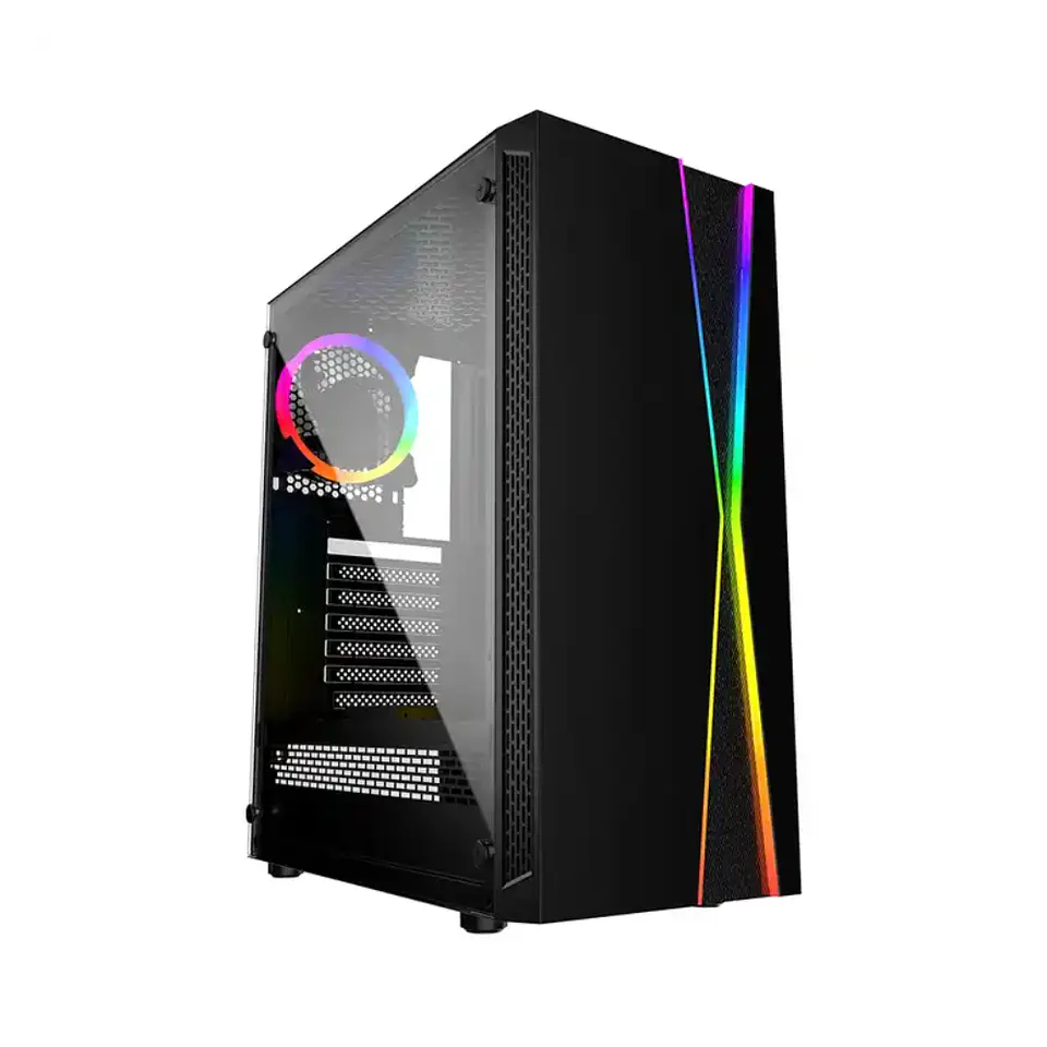 Gabinete Game Pro N22B RGB Programable ATX, incluye 3 ventiladores 2