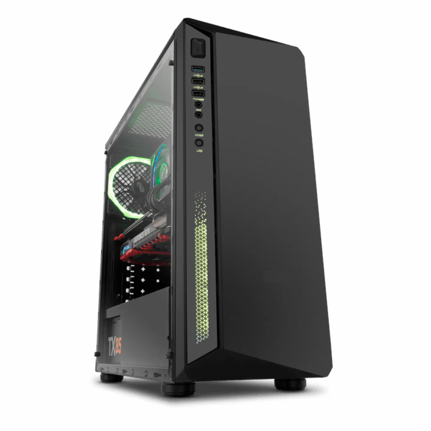 Gabinete Gamer Nox Atom RGB (ATX, Vidrio Templado, Fan 120mm x1) 1