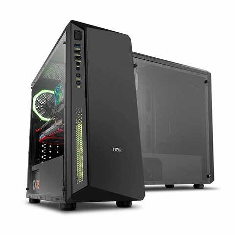 Gabinete Gamer Nox Atom RGB (ATX, Vidrio Templado, Fan 120mm x1)