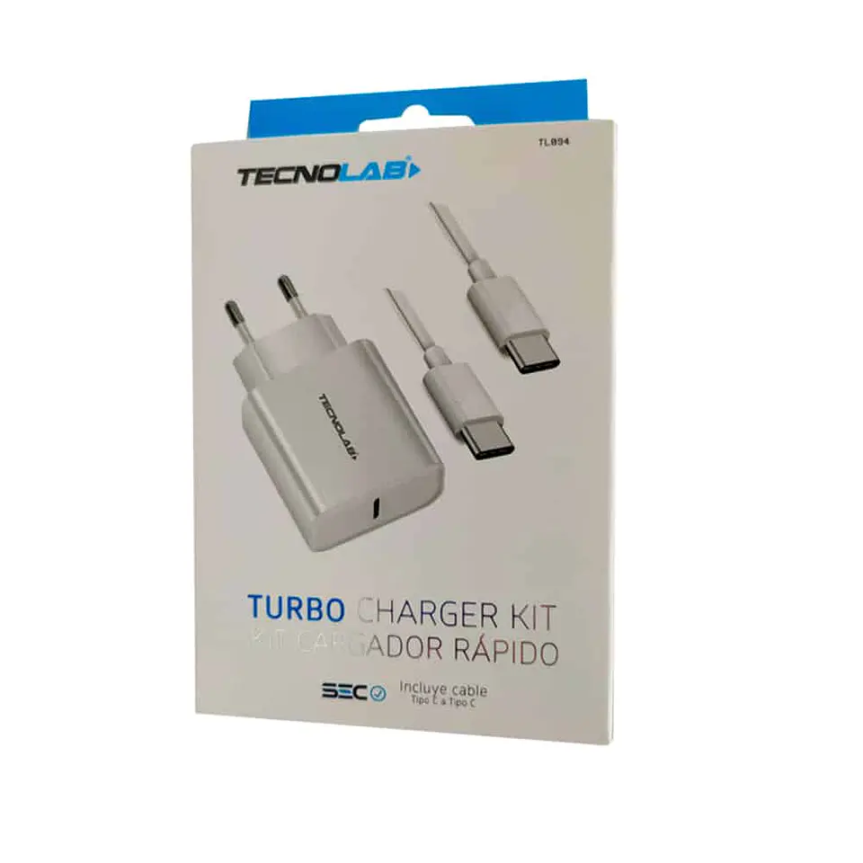 Cargador Tecnolab TL094 + Cable Tipo C a Tipo C - carga rápida 4