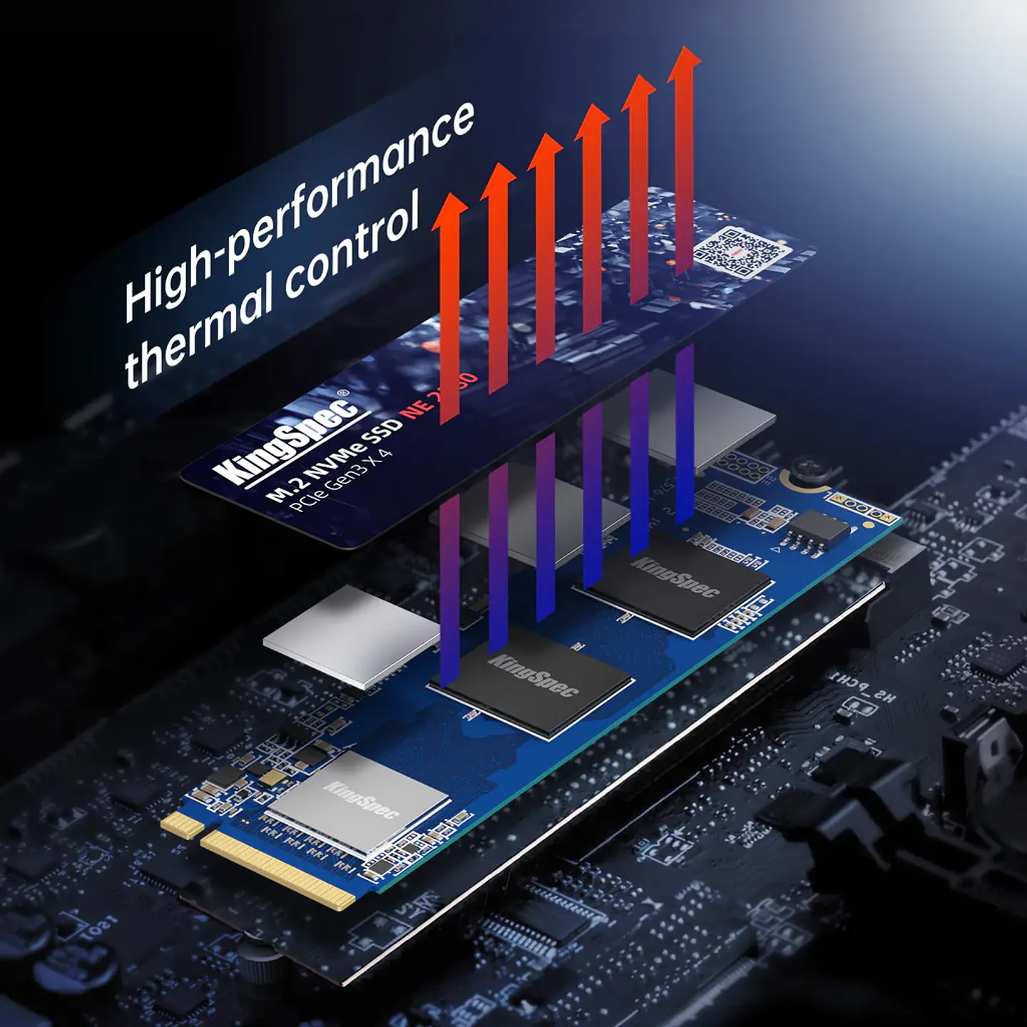 Unidad Estado Sólido KingSpec NE 256GB, PCIe 3.0, 3.200MB/s 6