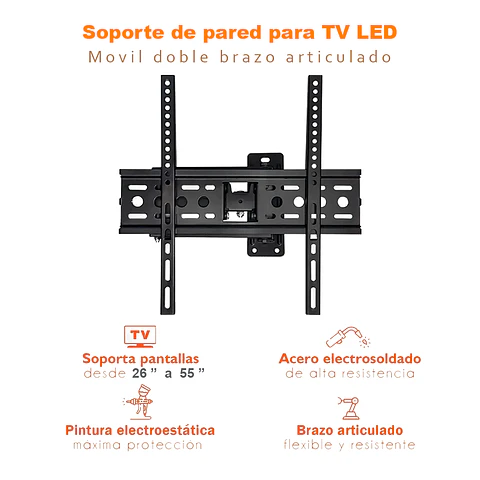 Soporte de esquina Para Tv Brazo Articulado 26'' hasta 63''
