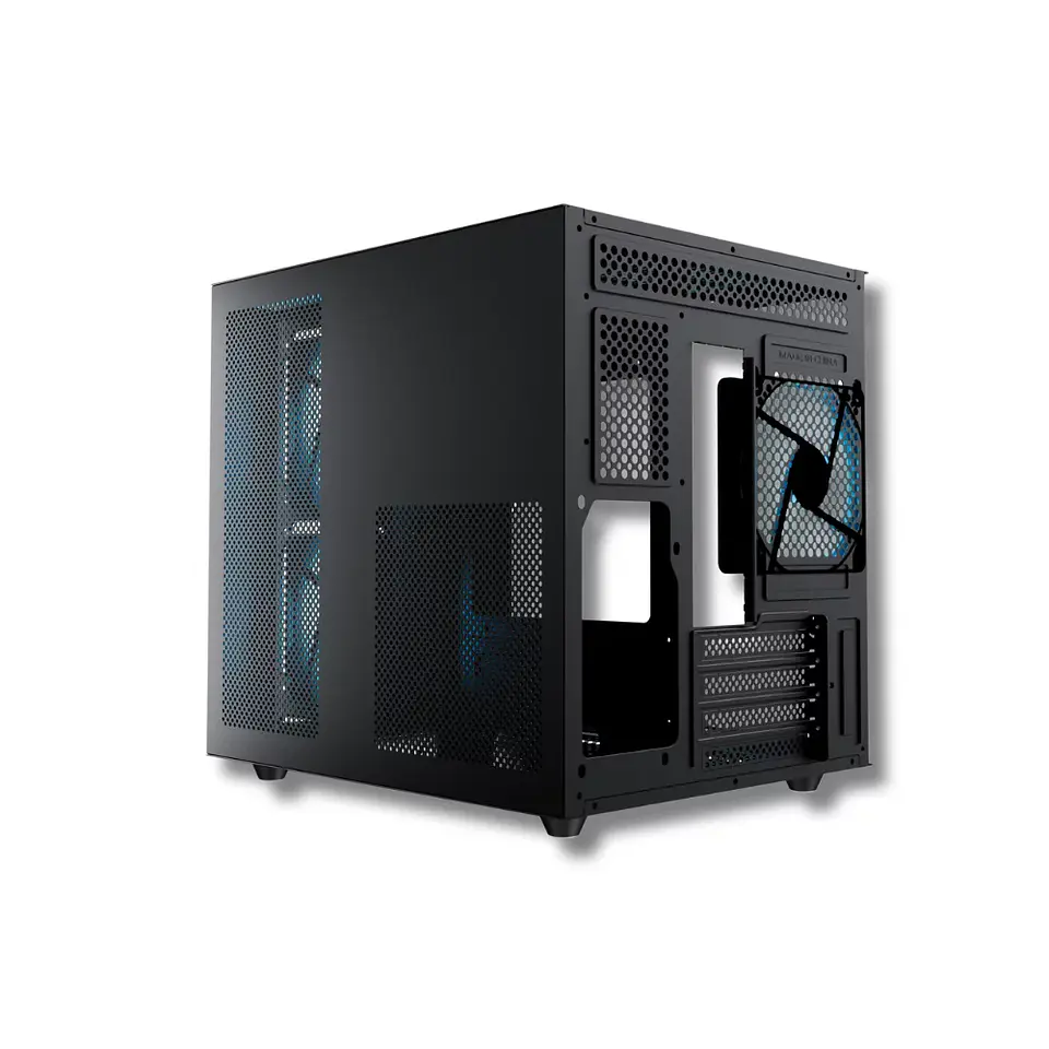 Gabinete Gamer NEWGEN COBALT Glass MATX Black, 3 Fans ARGB 2