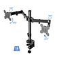 Soporte Doble 2 brazos para Monitor, ajustable base escritorio, 13