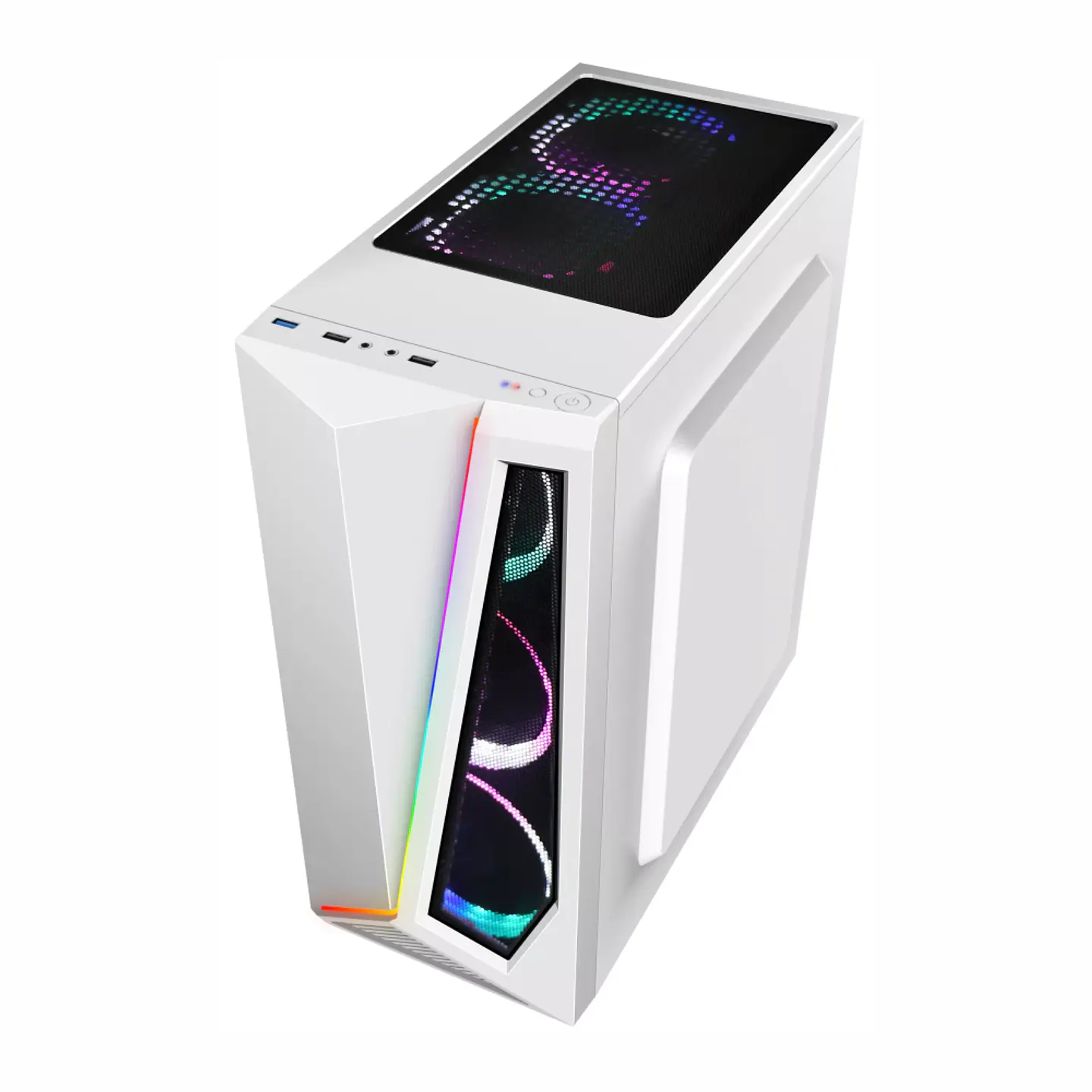 Gabinete Gamer Krisper White Vidrio Templado Atx 2