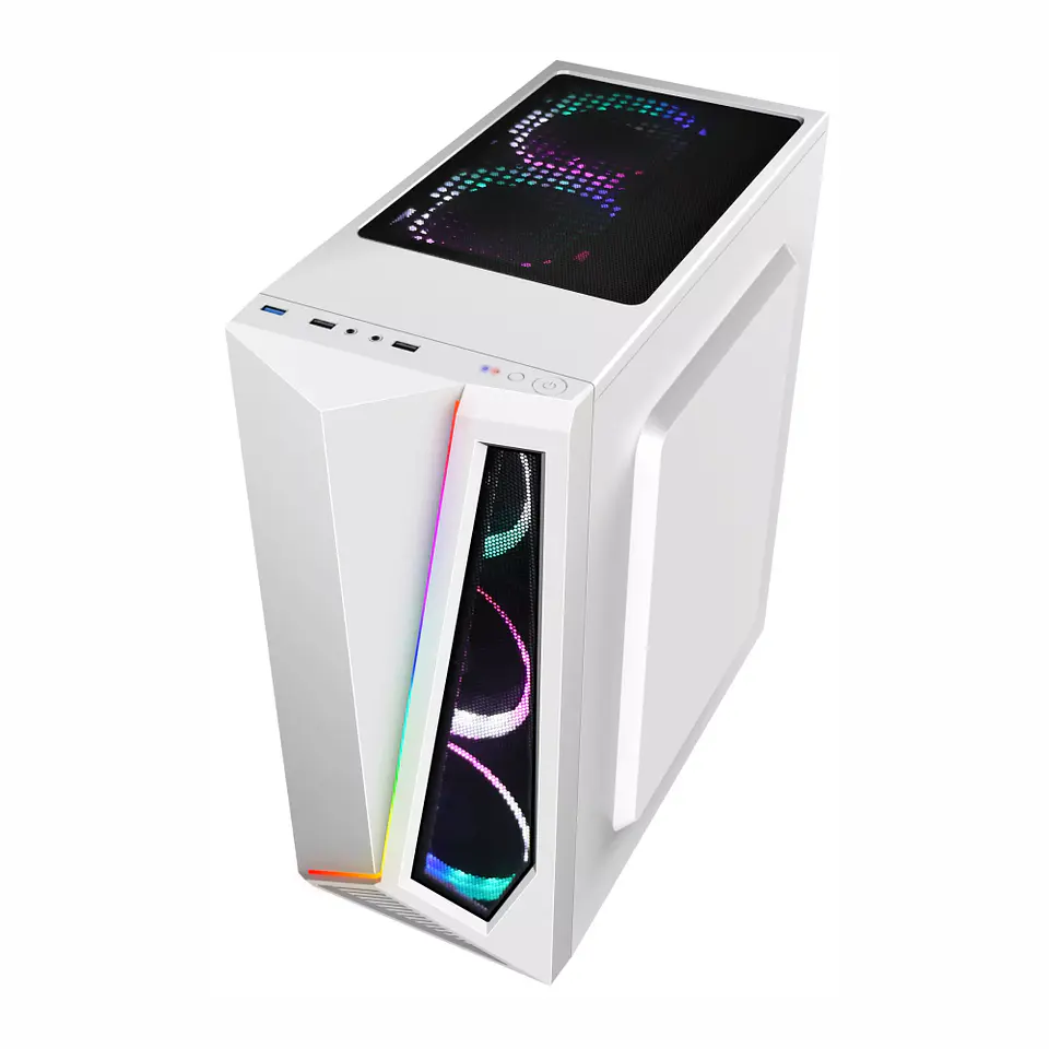 Gabinete Gamer Krisper White Vidrio Templado Atx 2