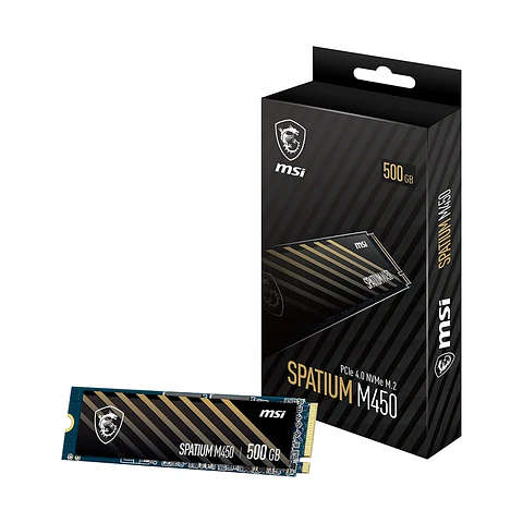 Unidad SSD MSI Spatium M450 500GB PCIe 4.0 NVMe M.2, 3600MB/s