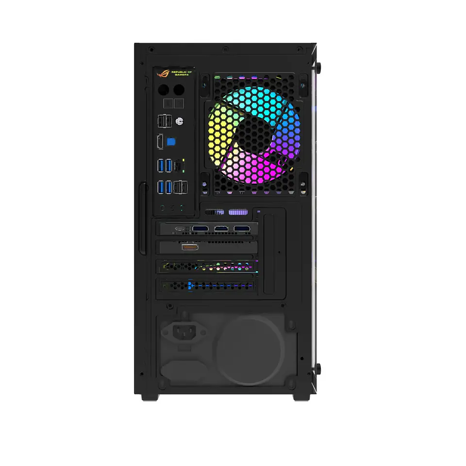 Gabinete Gamer Darkflash M305 Panel Vidrio 3Fan ARGB mATX BlacK 3