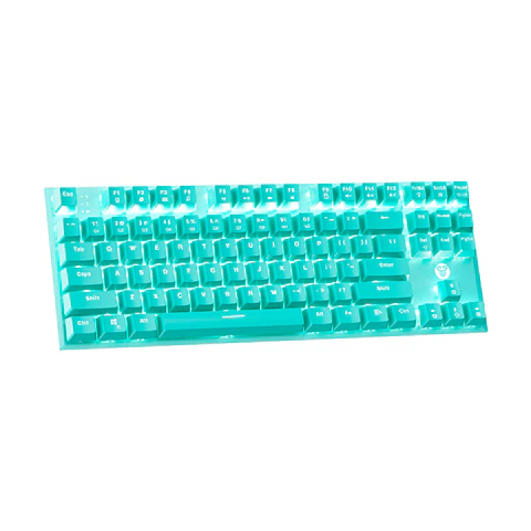 Teclado Mecánico Fantech MAXFIT87 MK856 Mint Ed, Red Switch
