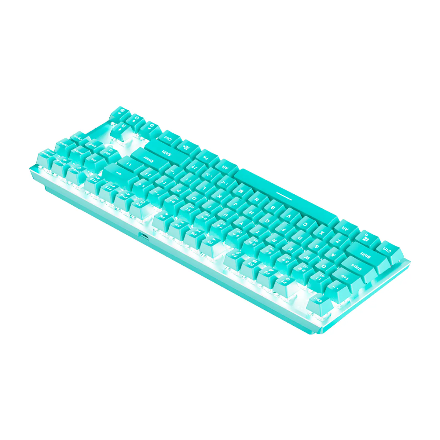 Teclado Mecánico Fantech MAXFIT87 MK856 Mint Ed, Red Switch 3