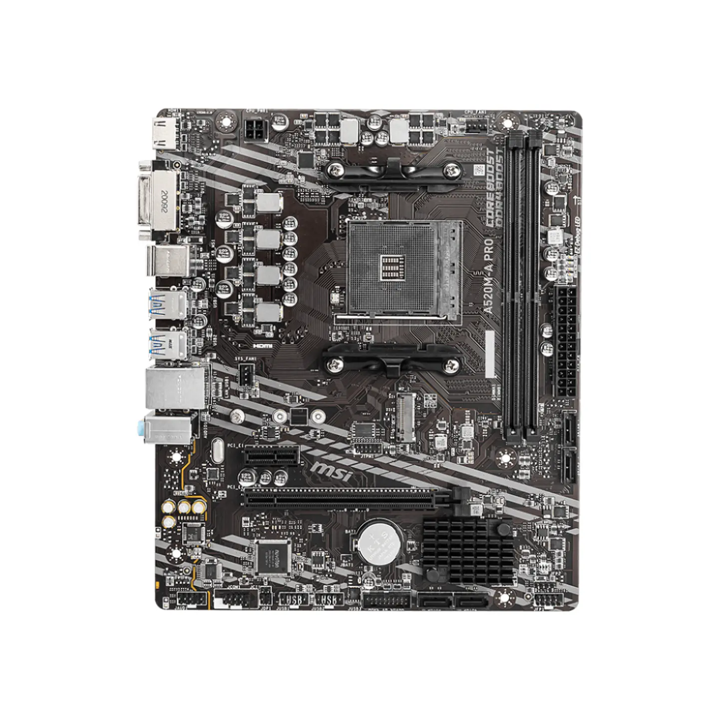 Placa Madre MSI A520M-A PRO (AM4, DDR4 1866/3200 MHz, M.2, MicroATX) 2