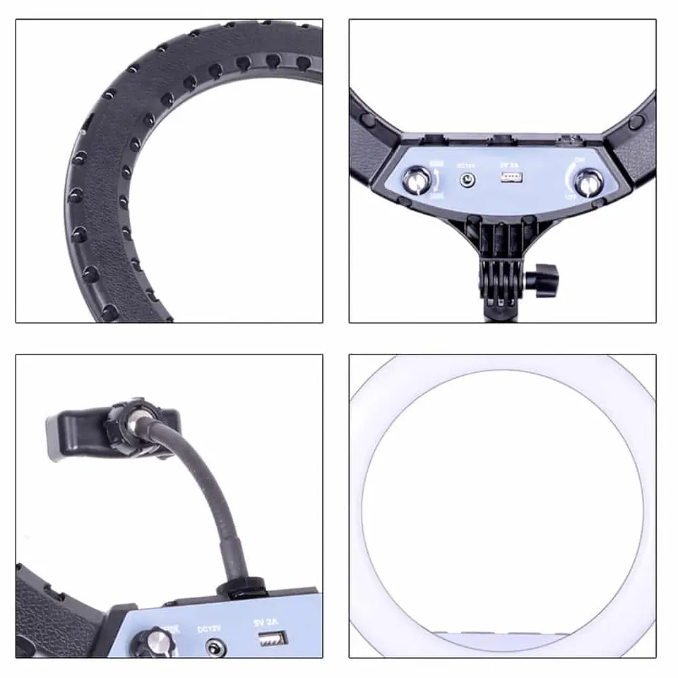 Aro Luz Led Profesional 36cm + Trípode reforzado regulable 1.90cm 3