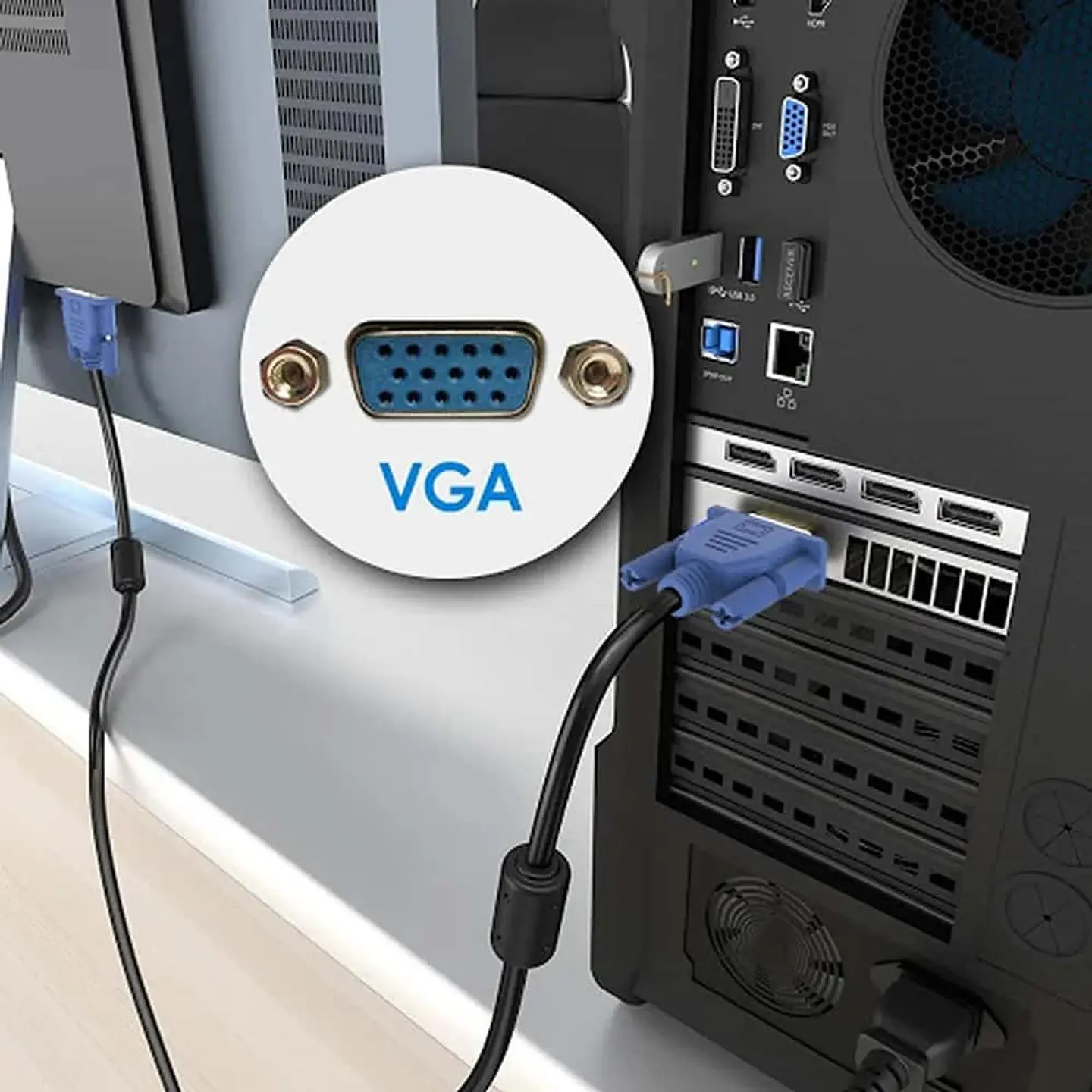 Cable VGA macho a VGA macho 1,8mts. 3