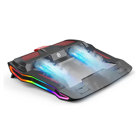 Turbo Cooler Base Ventilador Notebook Gamer RGB - ángulo ajustable