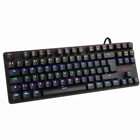 Teclado gamer mecánico Kronos Blade, conexión USB, full anti-ghosting, RGB