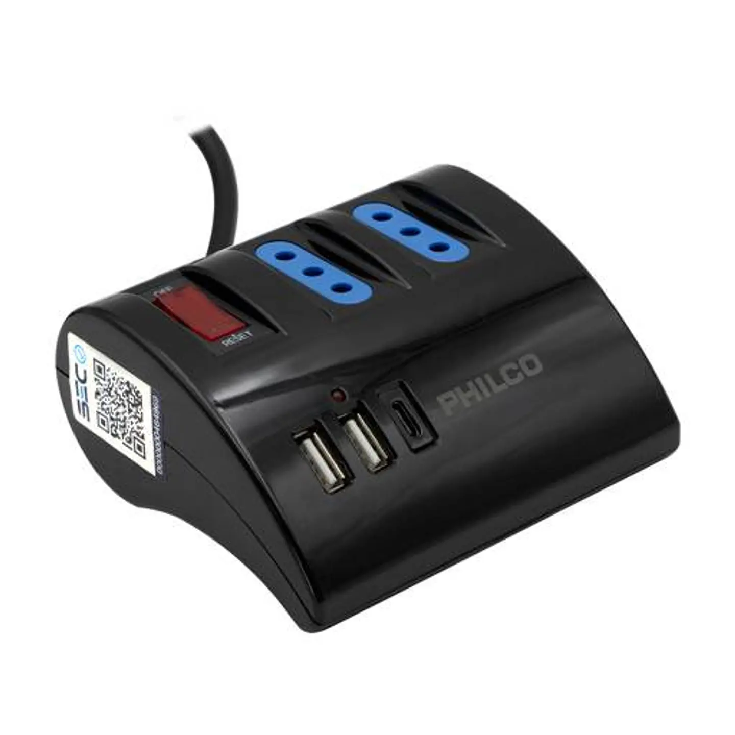 Extensión Alargador Escritorio Sobrevoltaje USB/USB-C, Negro 2