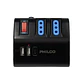 Extensión Alargador Escritorio Sobrevoltaje USB/USB-C, Negro - thumbnail 4